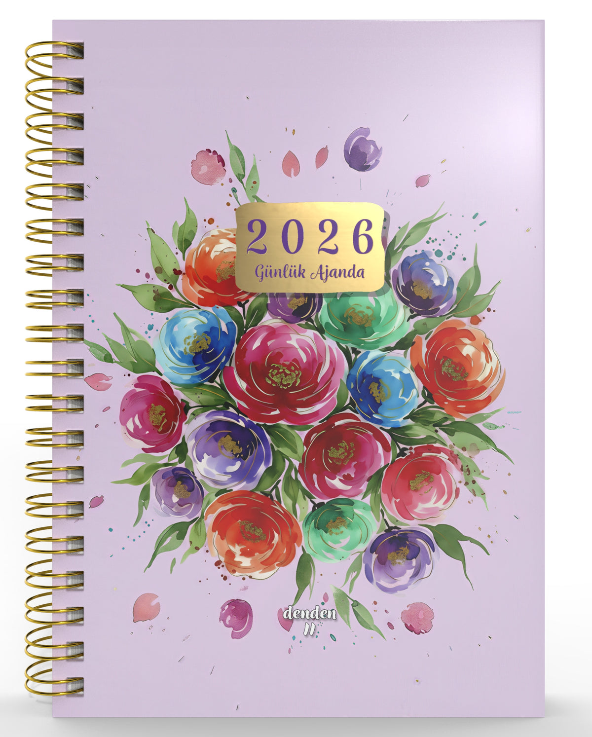 Denden Spiralli 2026 Günlük Ajanda Flowers 5 - görünüm 1 / 6