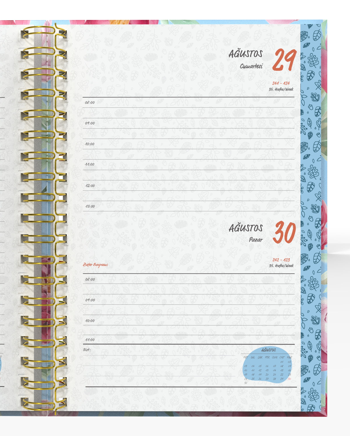 Denden Spiralli 2026 Günlük Ajanda Flowers 6 - görünüm 5 / 6