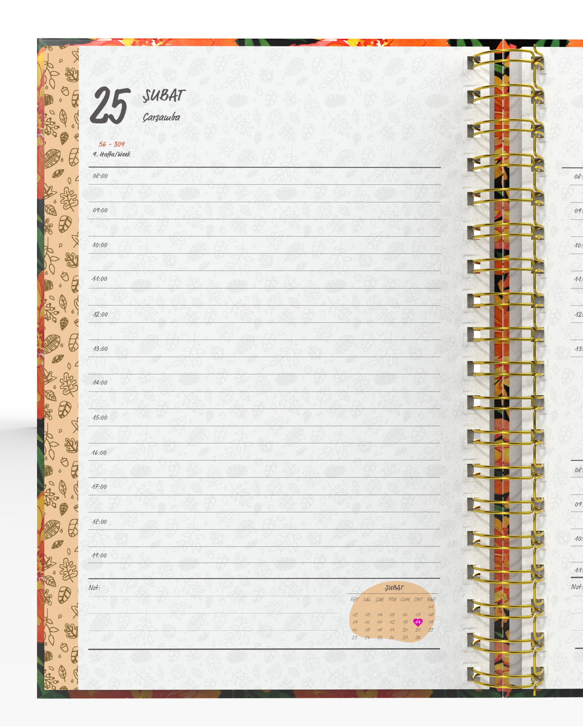 Denden Spiralli 2026 Günlük Ajanda Flowers 7 - görünüm 4 / 6