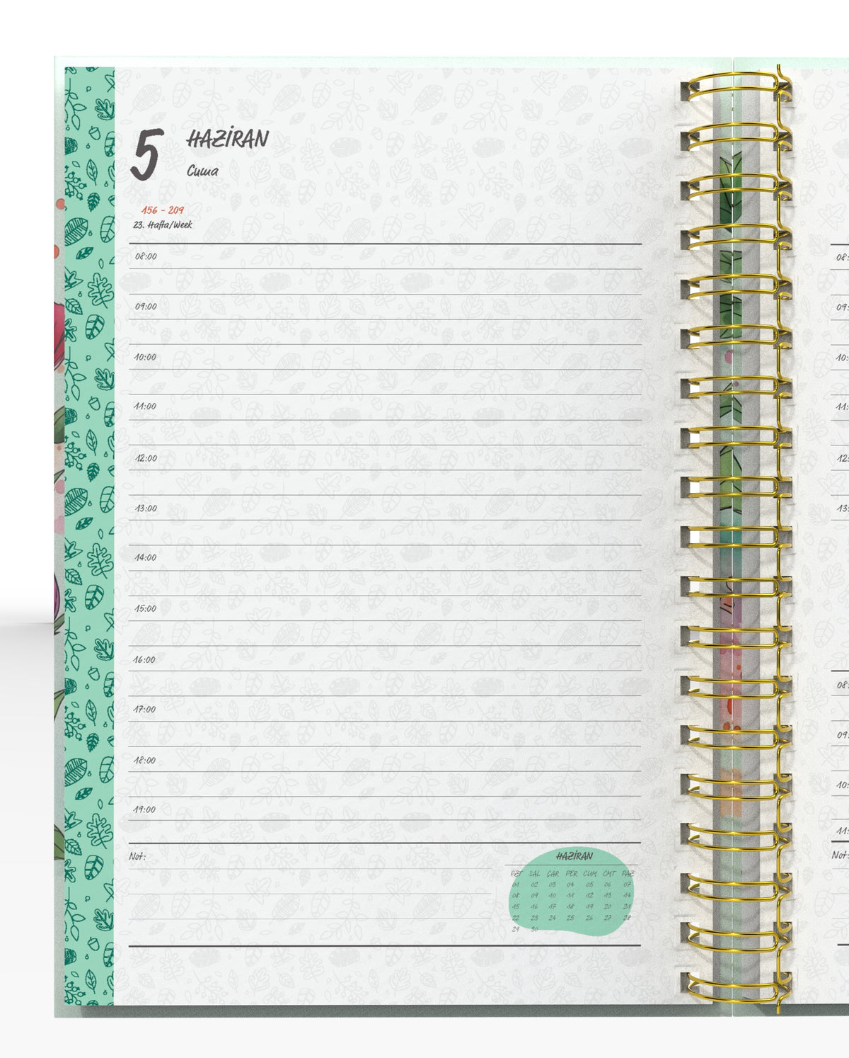 Denden Spiralli 2026 Günlük Ajanda Flowers 8 - görünüm 4 / 6