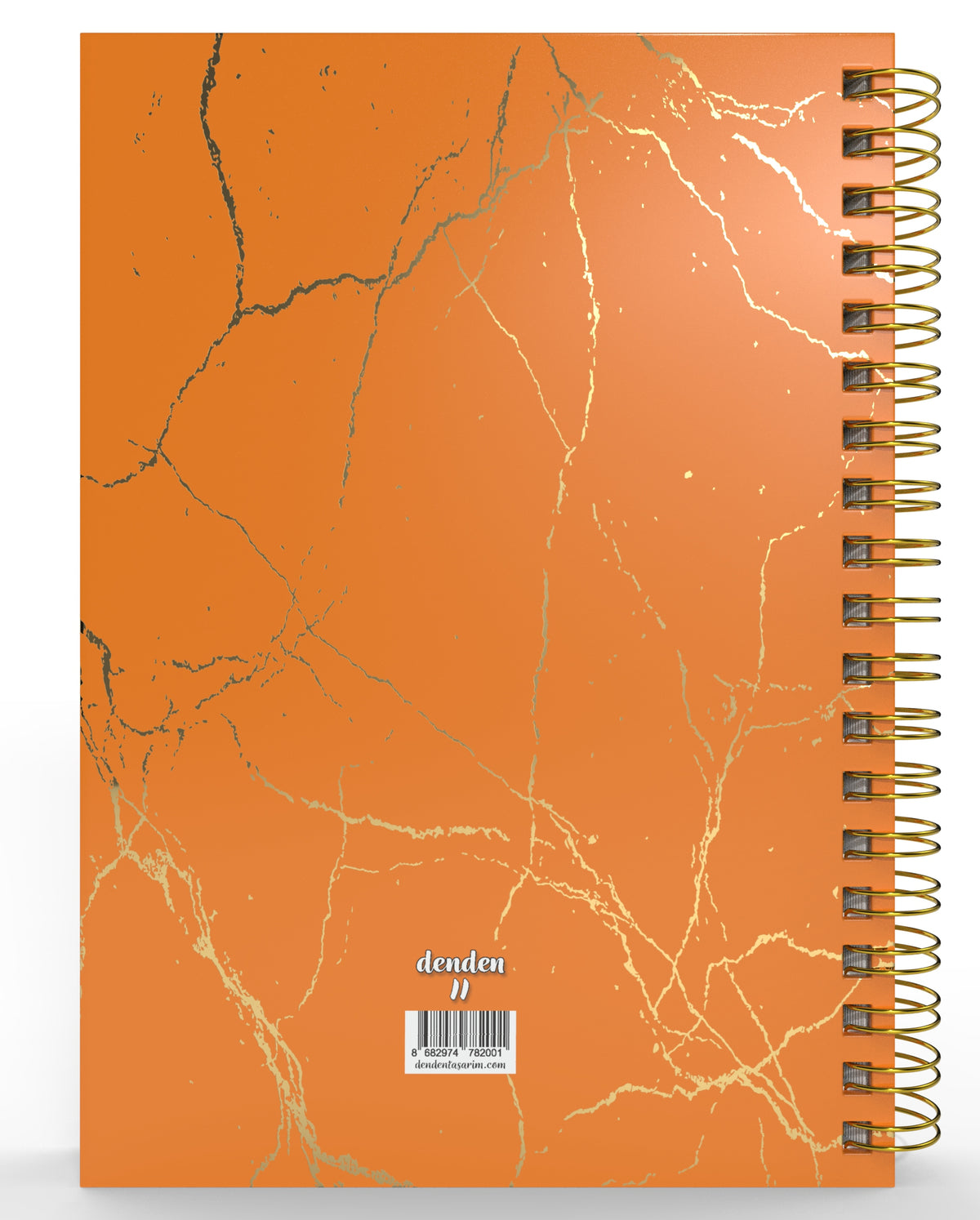 Denden Spiralli 2026 Günlük Ajanda Mermer Turuncu - görünüm 6 / 6