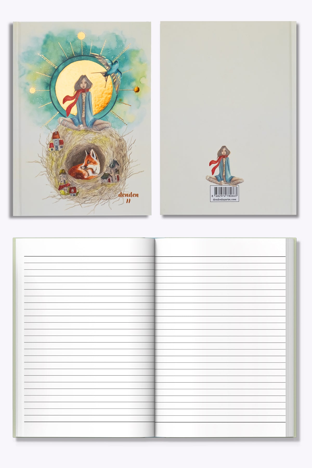 Denden Yuva  Sert Kapak Defter, 17x24 cm - görünüm 4 / 4