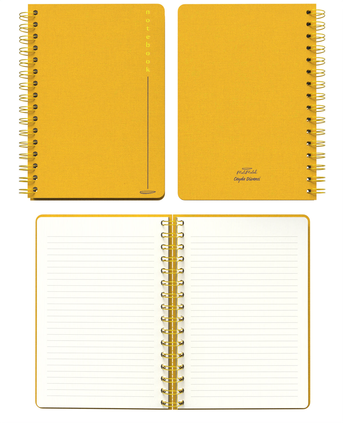 Melimelek Çizgili Defter Hardal (Bez Ciltli) - Ceyda Düvenci - görünüm 2 / 5