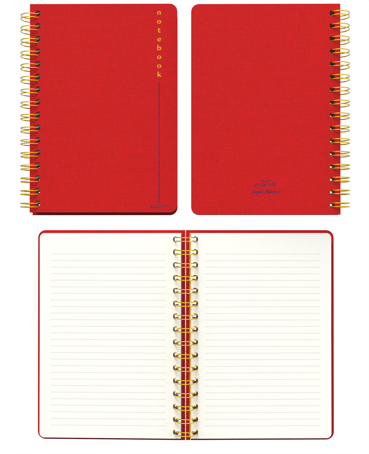 Melimelek Çizgili Defter Kırmızı (Bez Ciltli) - Ceyda Düvenci - görünüm 2 / 5