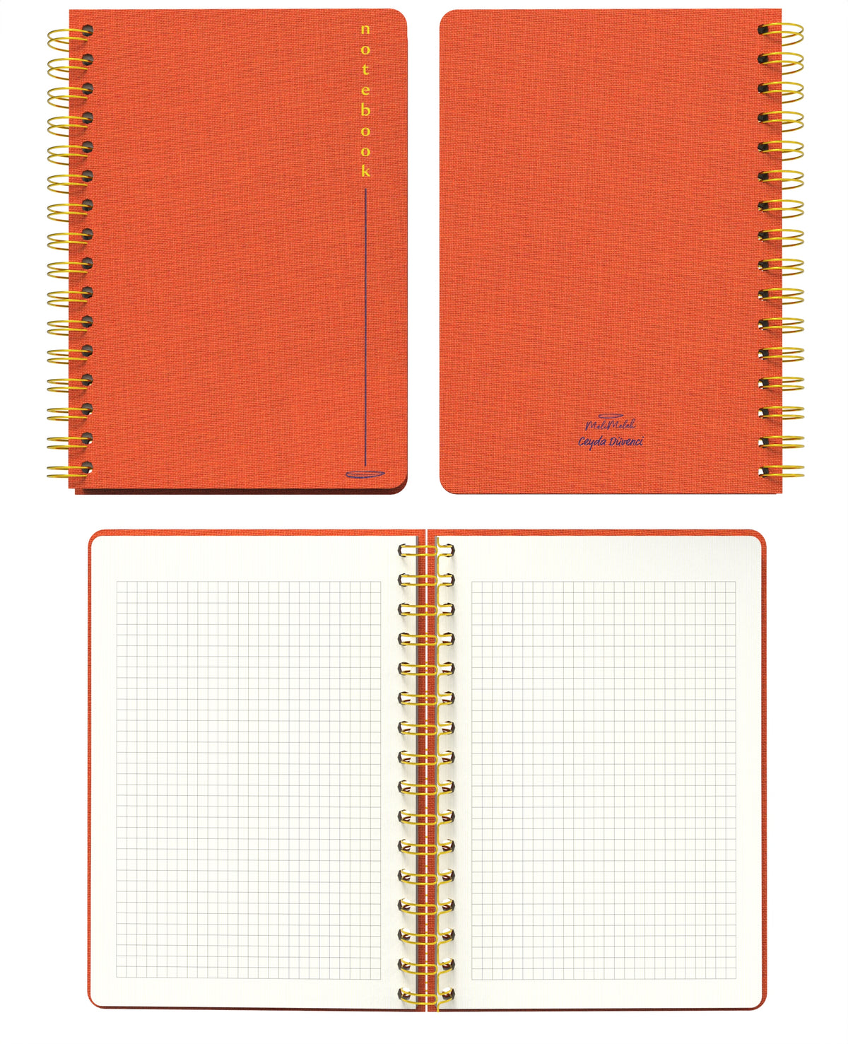 Melimelek Kareli Defter Turuncu (Bez Ciltli) - Ceyda Düvenci - görünüm 2 / 5