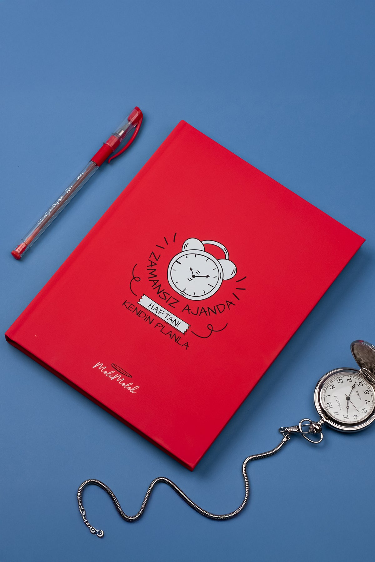 Melimelek Kırmızı Zamansız Ajanda, 16.5x21 cm - görünüm 2 / 5