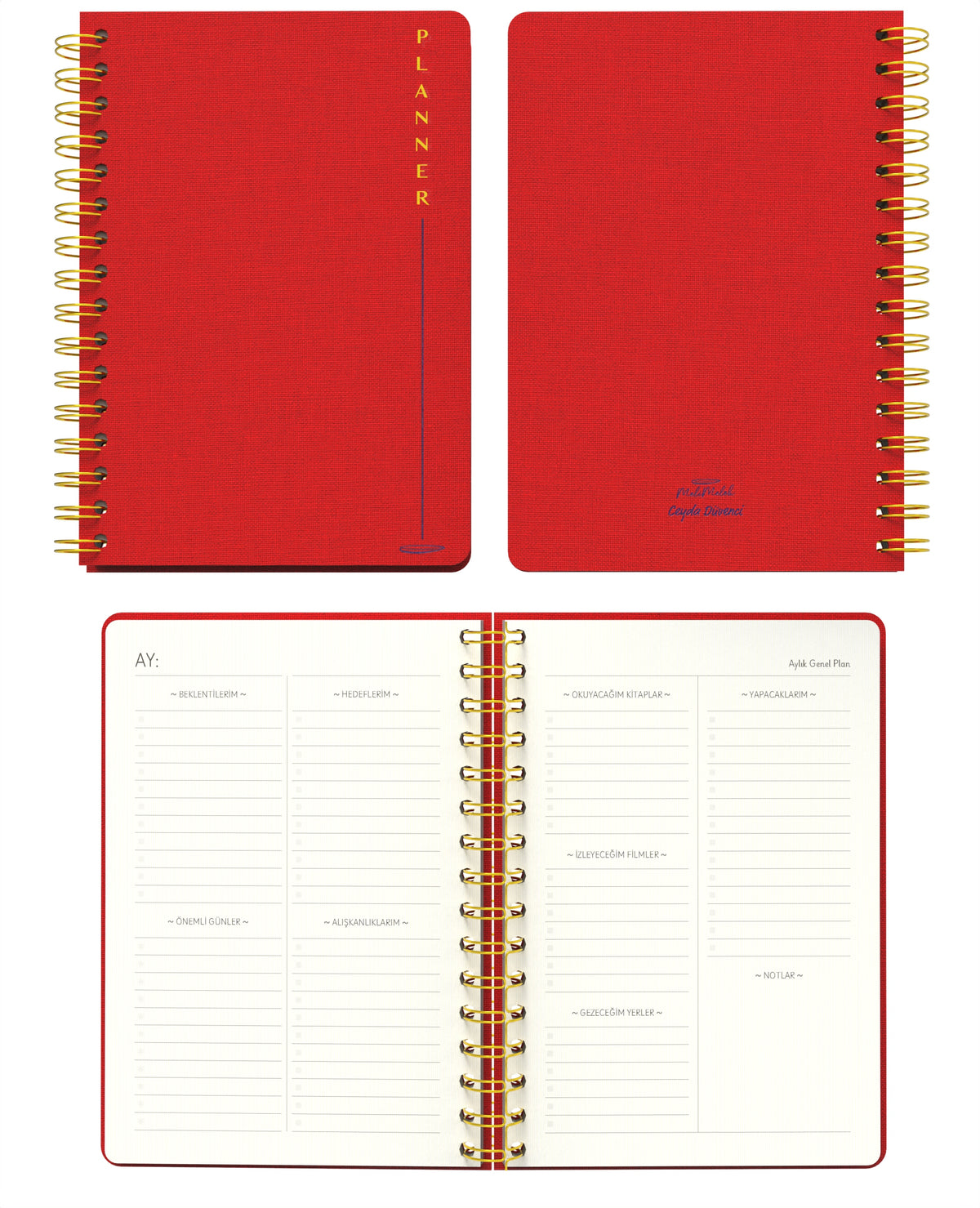 Melimelek Planner Kırmızı (Bez Ciltli) - Ceyda Düvenci - görünüm 2 / 5