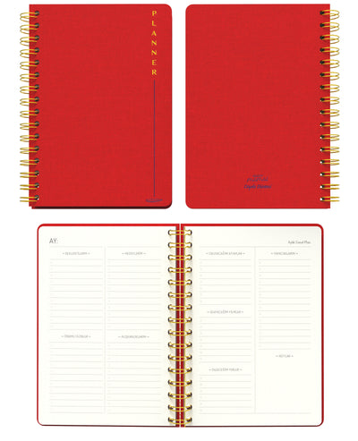 Melimelek Planner Kırmızı (Bez Ciltli) - Ceyda Düvenci