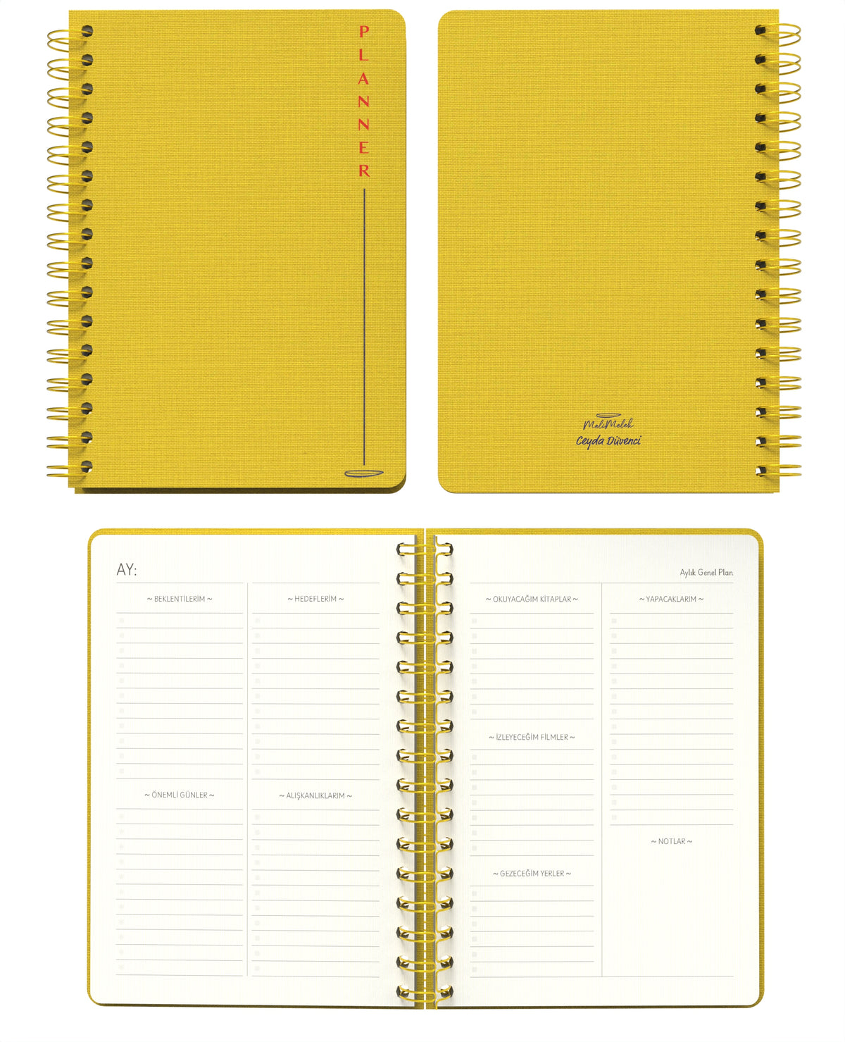 Melimelek Planner Sarı (Bez Ciltli) - Ceyda Düvenci - görünüm 2 / 4