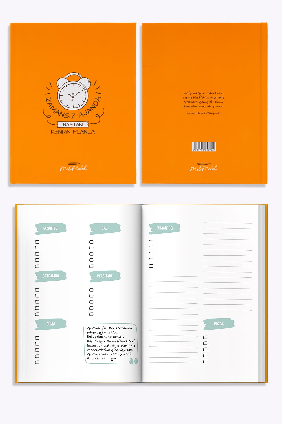 Melimelek Portakal  Zamansız Ajanda, 16.5x21 cm - görünüm 4 / 5