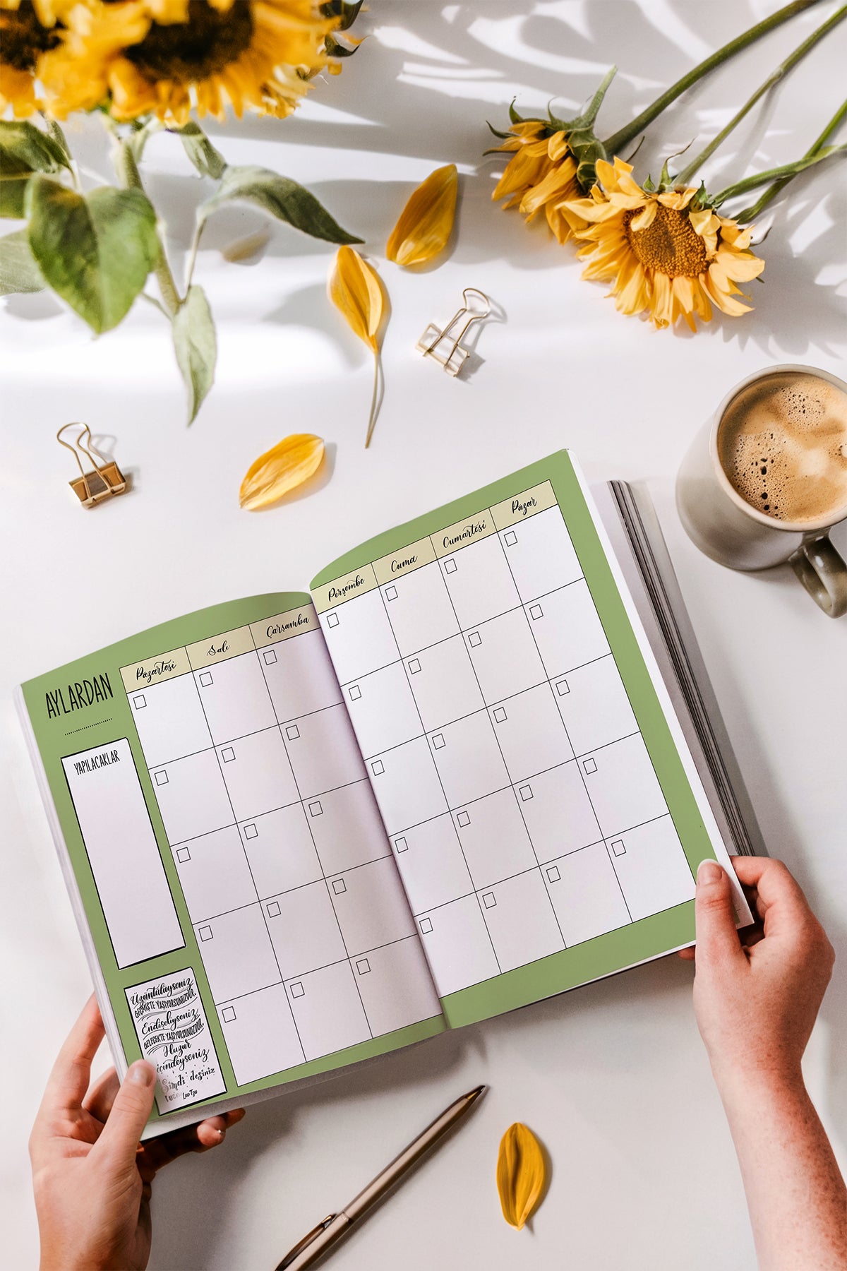Melimelek Sun Flower  Zamansız Ajanda, 16.5x23.5 cm - görünüm 3 / 6