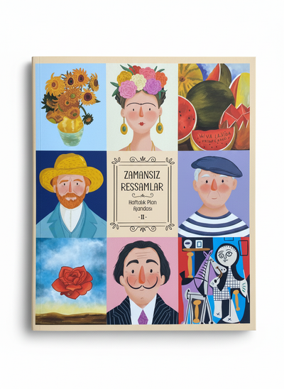 Melimelek Zamansız Ressamlar Ajandası II, Zamansız Ajanda 16.5x19.5 cm (Sticker'lı)