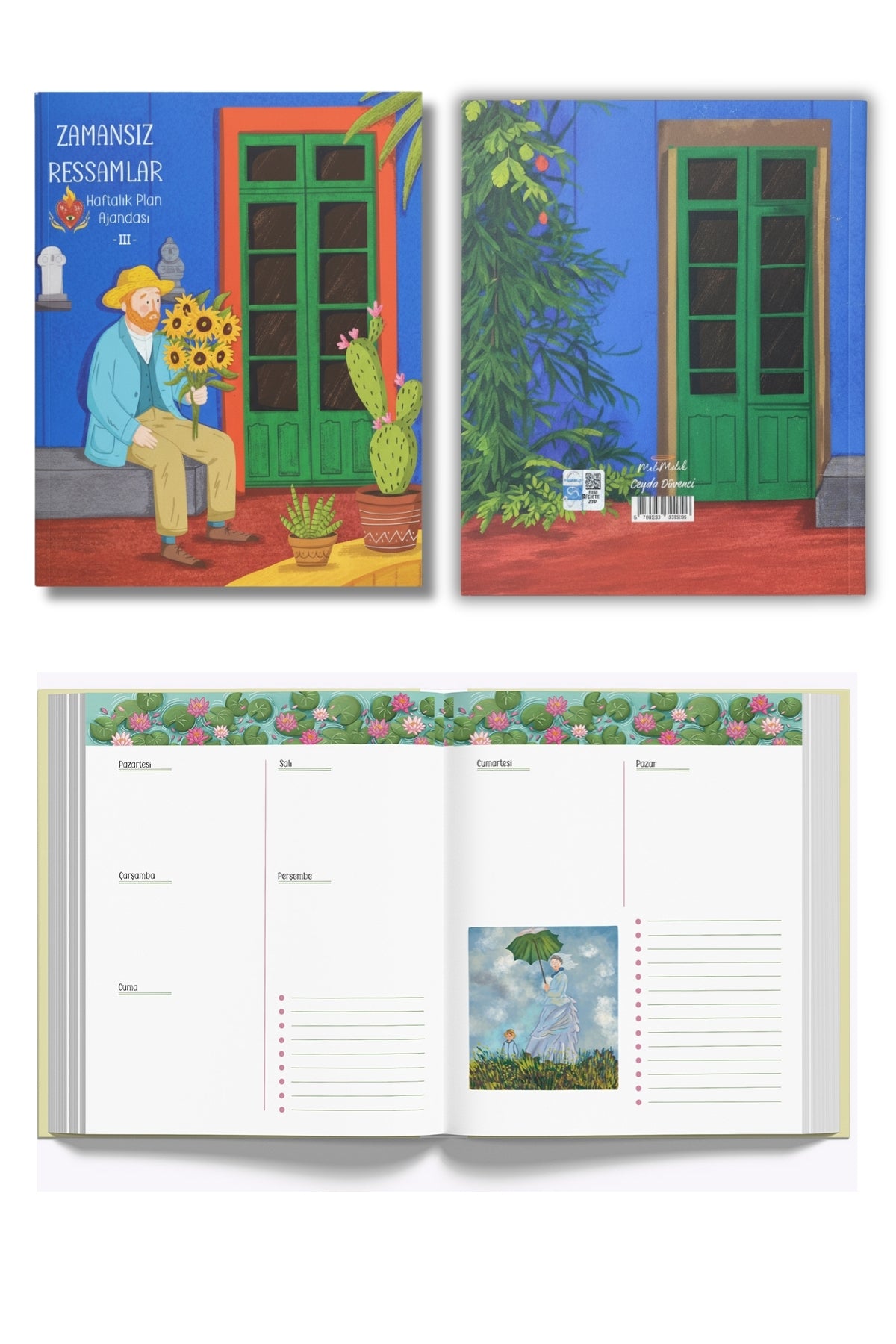 Melimelek Zamansız Ressamlar Ajandası III, Zamansız Ajanda 16.5x19.5 cm (Sticker'lı) - görünüm 3 / 4
