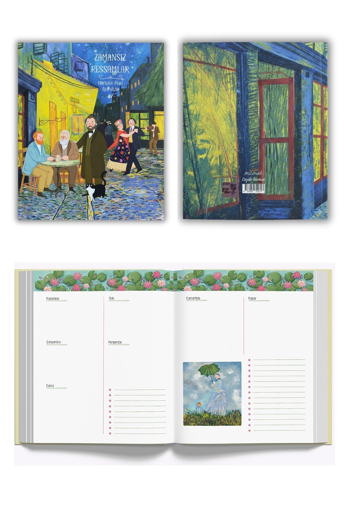Melimelek Zamansız Ressamlar Ajandası IV, Zamansız Ajanda 16.5x19.5 cm (Sticker'lı) - görünüm 4 / 4