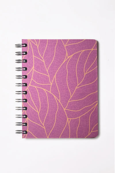 Fuşya Dal Spiralli Defter 12x17
