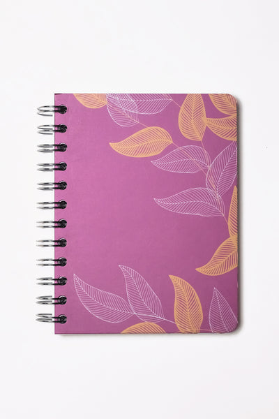 My Mia Art Fuşya Yaprak Spiralli Defter 12x17