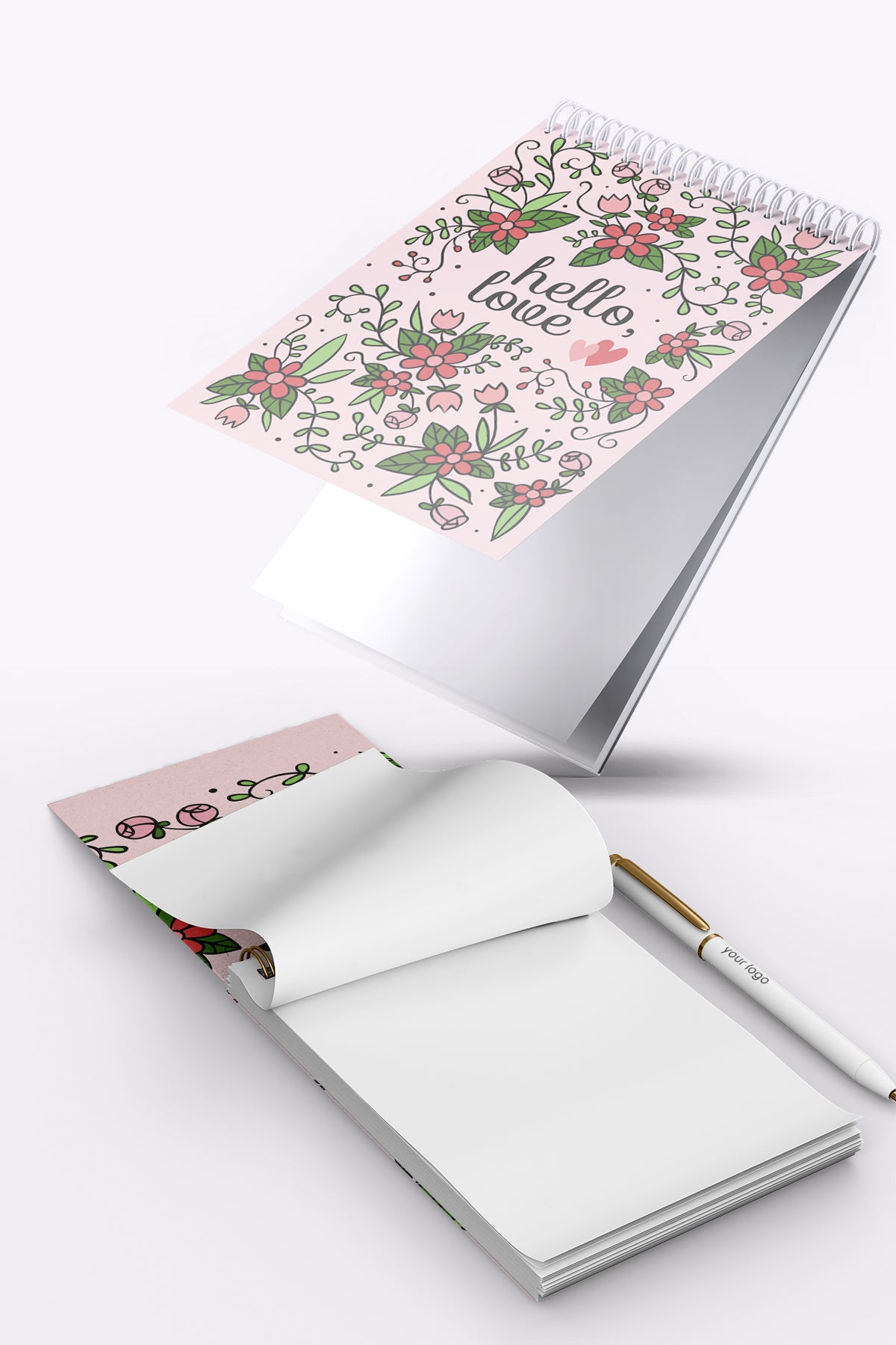 My Mia Art Hello Love  Sert Kapak Spiralli Bloknot, 12x17 cm - görünüm 5 / 5