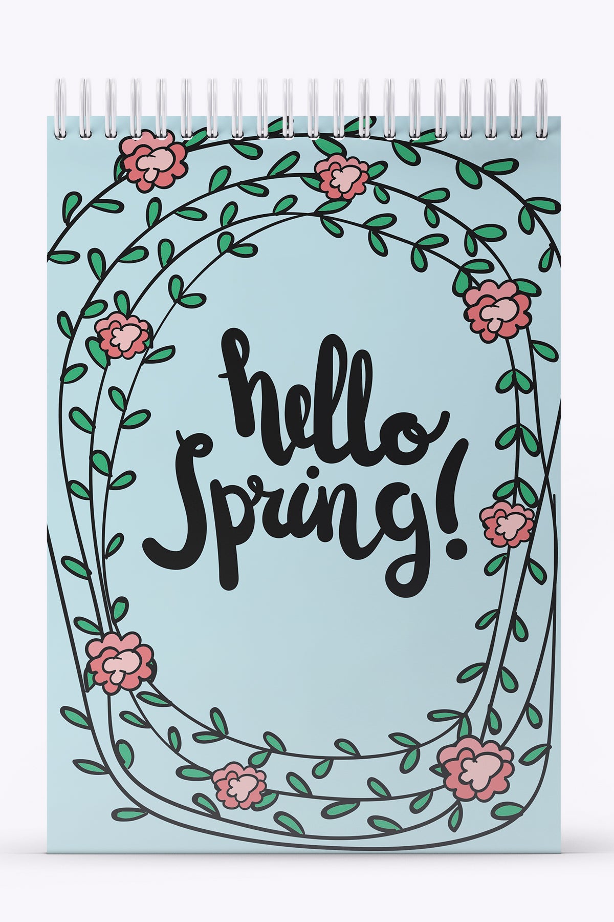My Mia Art Hello Spring  Sert Kapak Spiralli Bloknot, 12x17 cm - görünüm 1 / 5