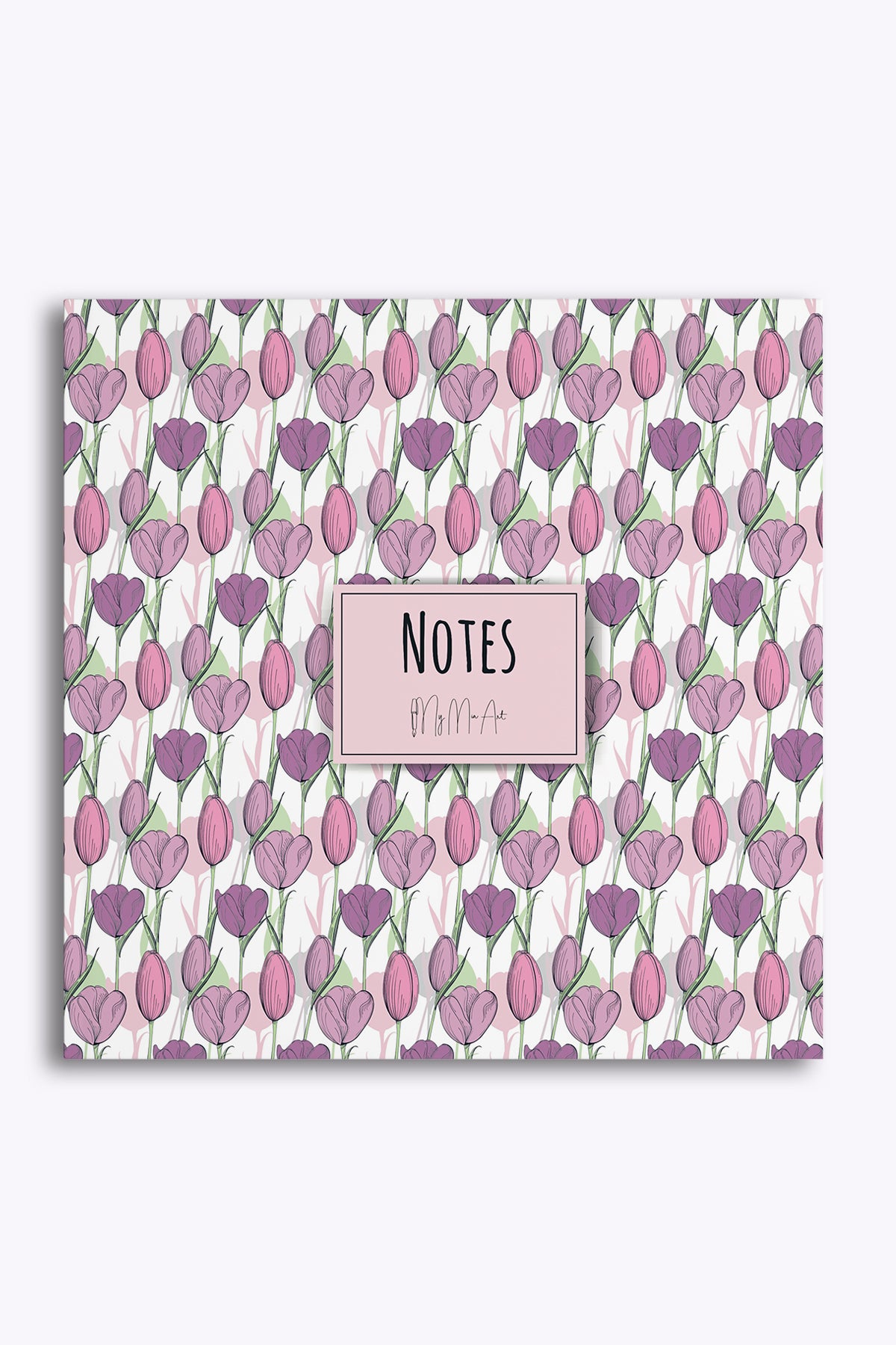My Mia Art Pembe Lale  Kenar Baskılı Defter, 16x16 cm - görünüm 1 / 4