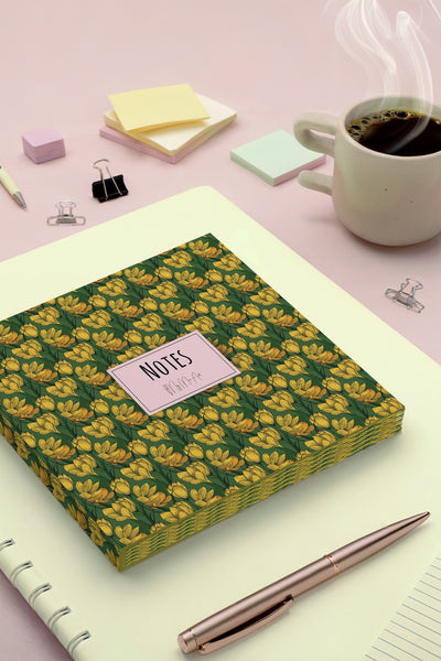 My Mia Art Sarı Manolya  Kenar Baskılı Defter, 16x16 cm