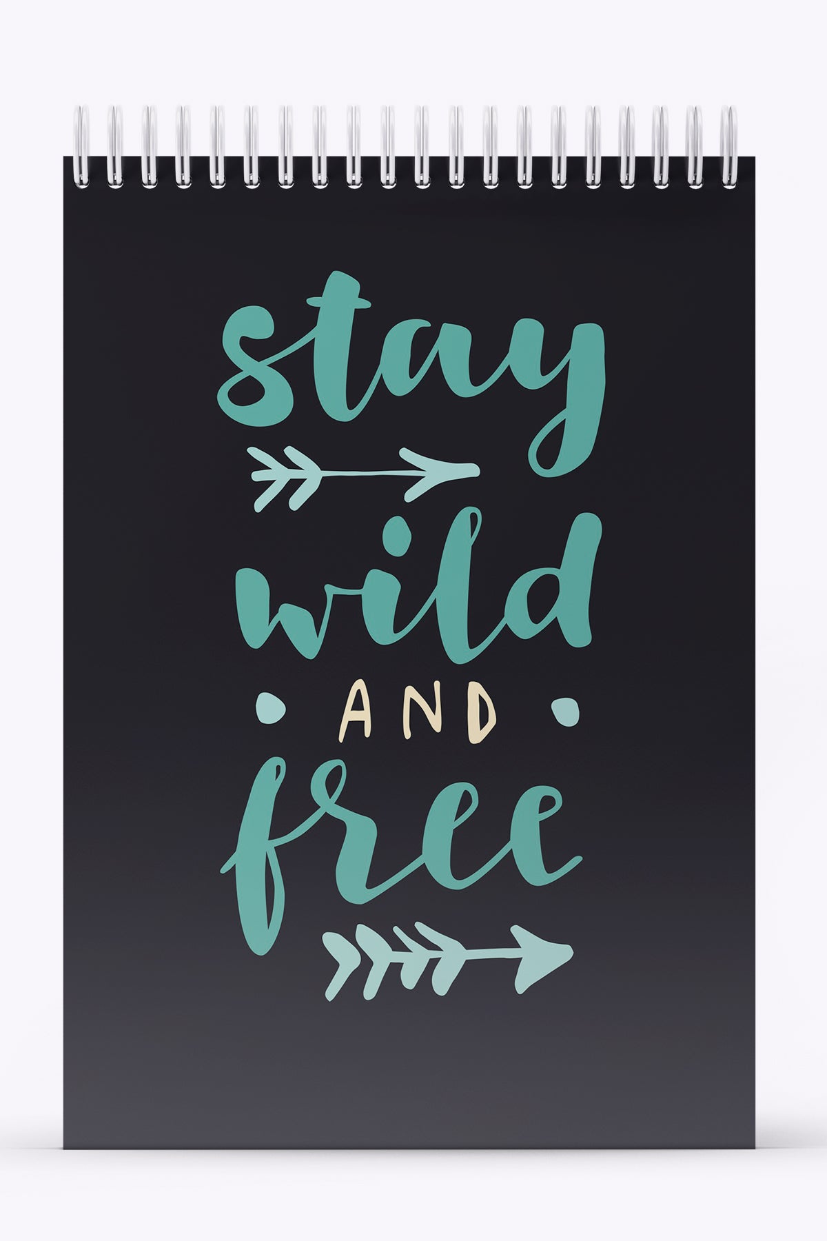 My Mia Art Stay Wild & Free  Sert Kapak Spiralli Bloknot, 12x17 cm - görünüm 1 / 5