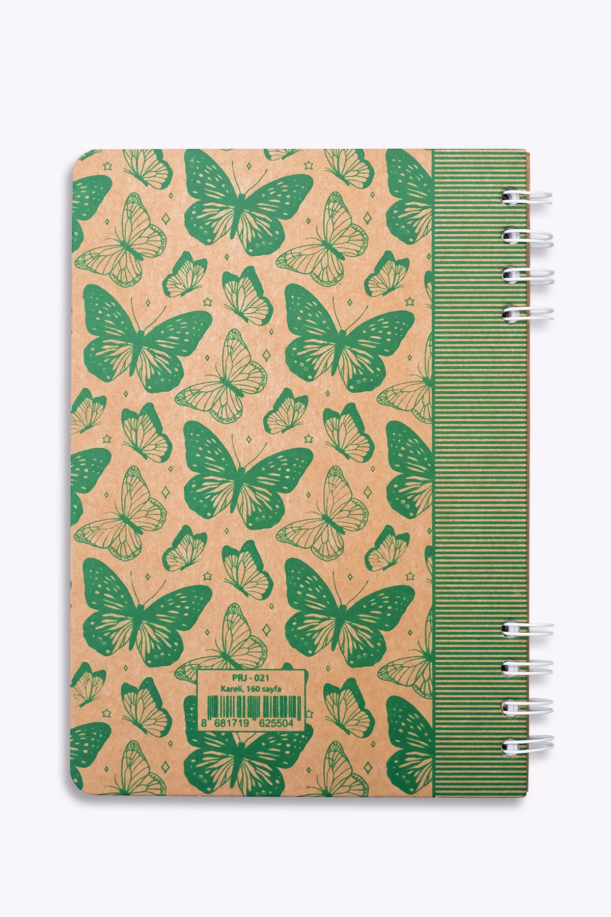 Prestij Butterfly Kraft Kareli Defter - görünüm 4 / 4