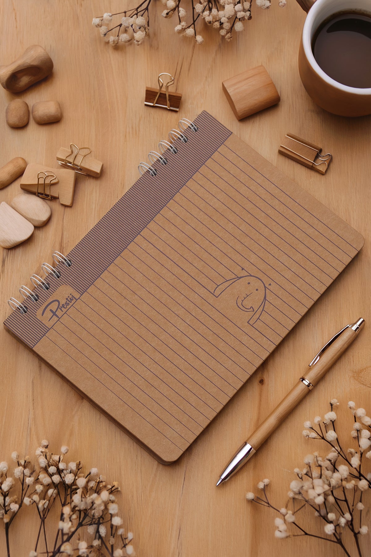 Prestij Elephant Kraft Çizgili Defter 17x24 - görünüm 1 / 4