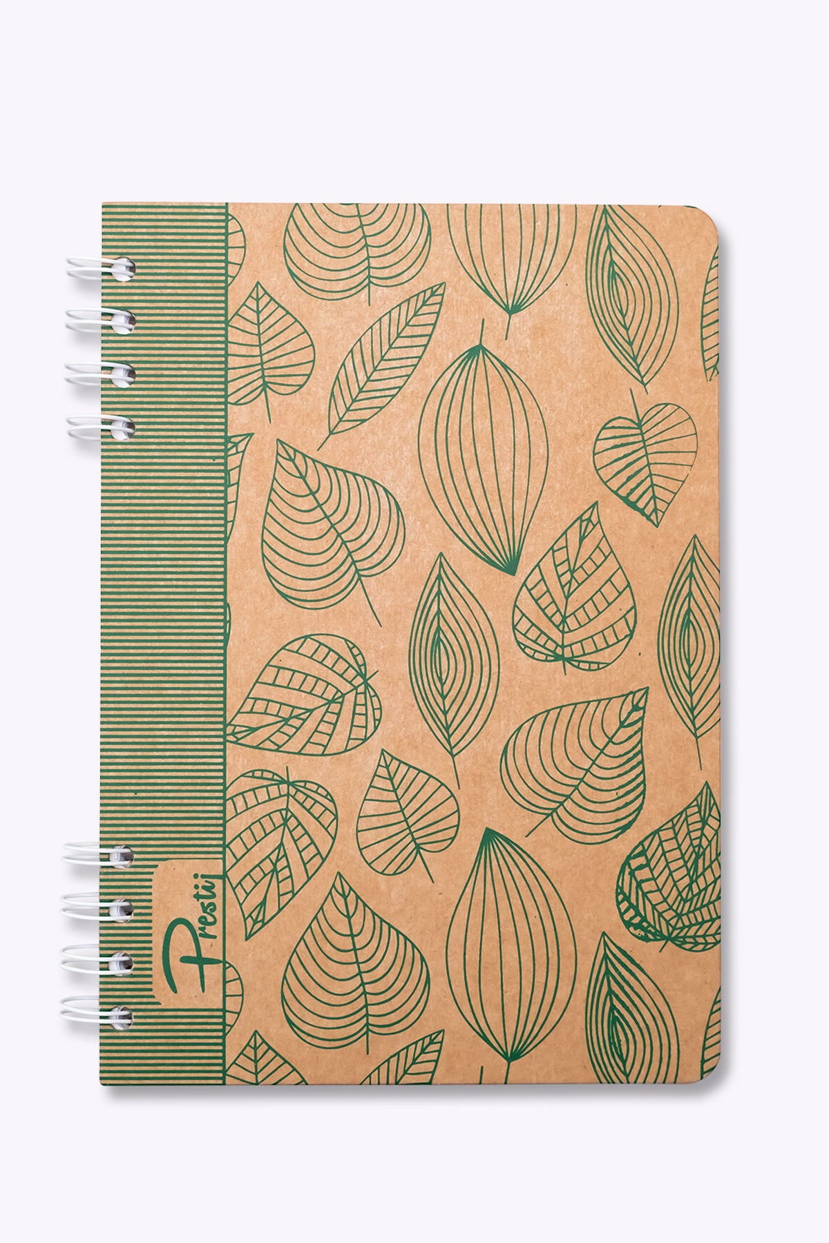 Prestij Green Leaves Kraft Çizgili Defter - görünüm 2 / 4