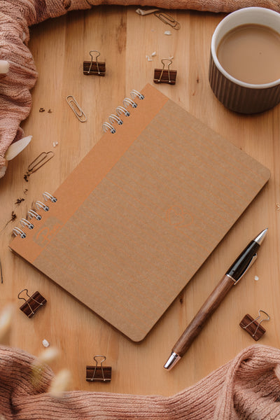 Prestij Heart Kraft Çizgili Defter 17x24