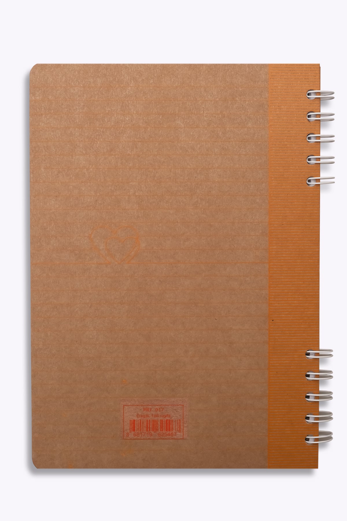 Prestij Heart Kraft Çizgili Defter 17x24 - görünüm 4 / 4
