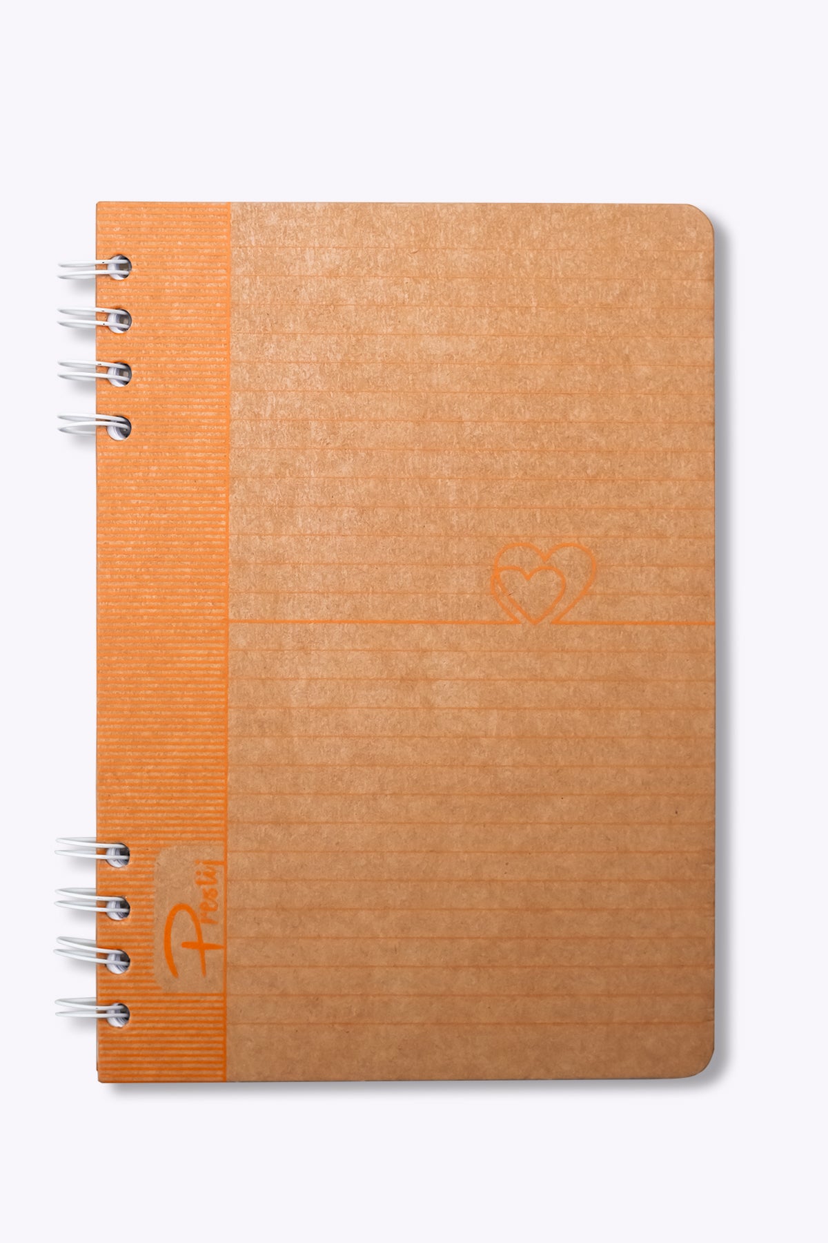 Prestij Heart Kraft Çizgili Defter - görünüm 2 / 4