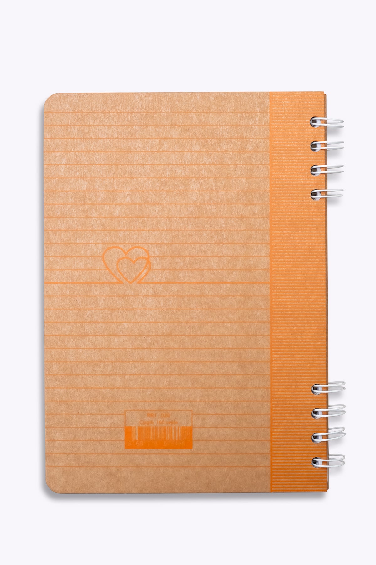 Prestij Heart Kraft Çizgili Defter - görünüm 4 / 4