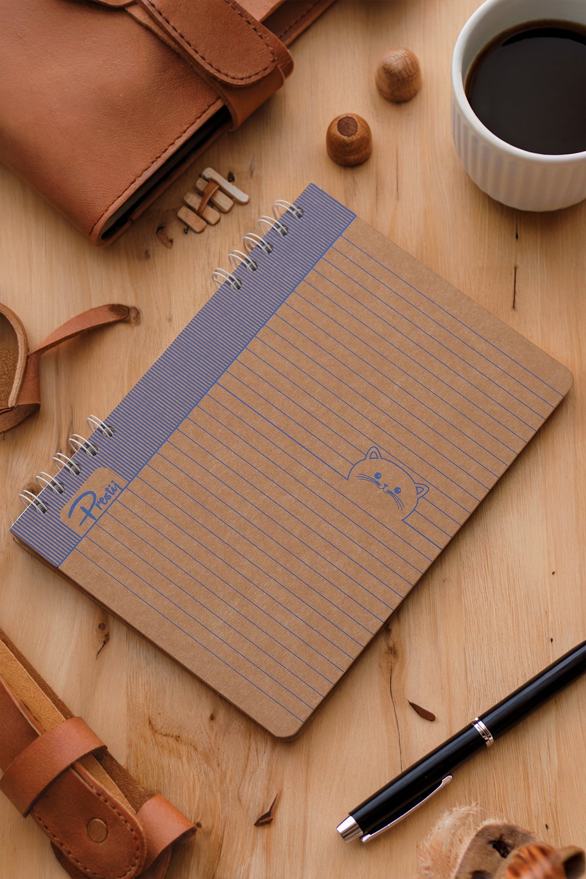 Prestij Kitty Kraft Çizgili Defter 17x24 - görünüm 1 / 4