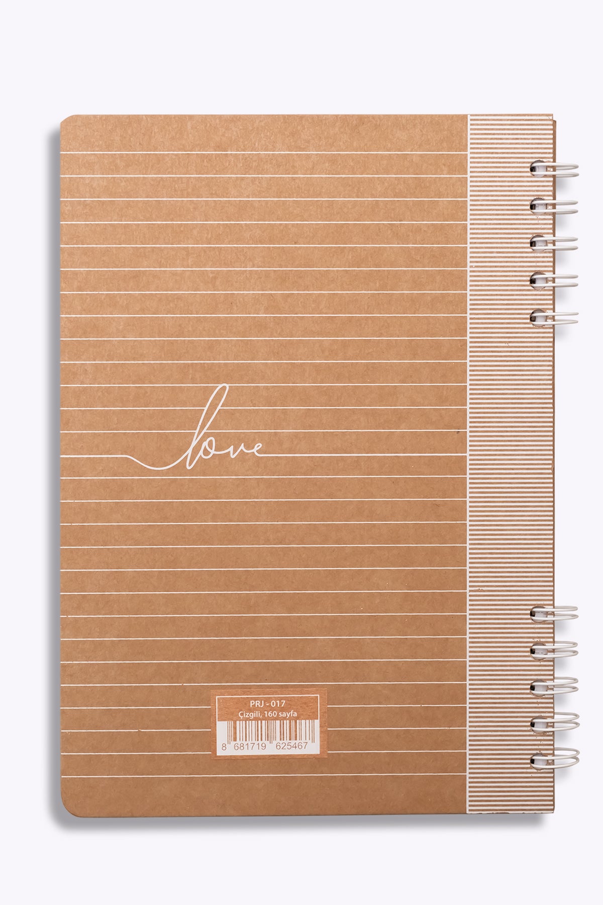 Prestij Love Kraft Çizgili Defter 17x24 - görünüm 4 / 4