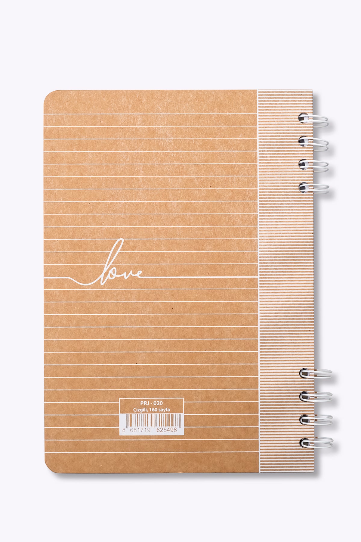 Prestij Love Kraft Çizgili Defter - görünüm 4 / 4