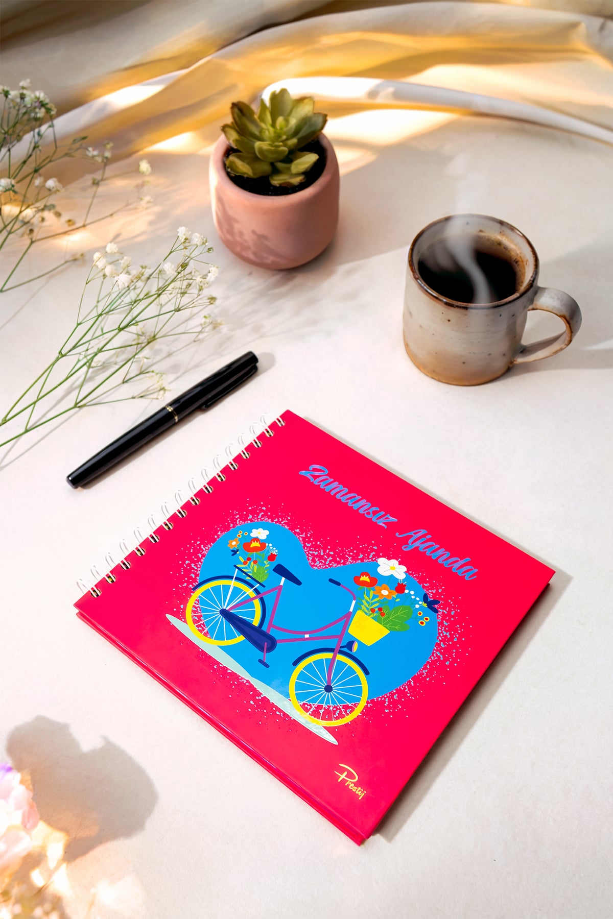 Prestij Neon Pembe Zamansız Ajanda - görünüm 1 / 4