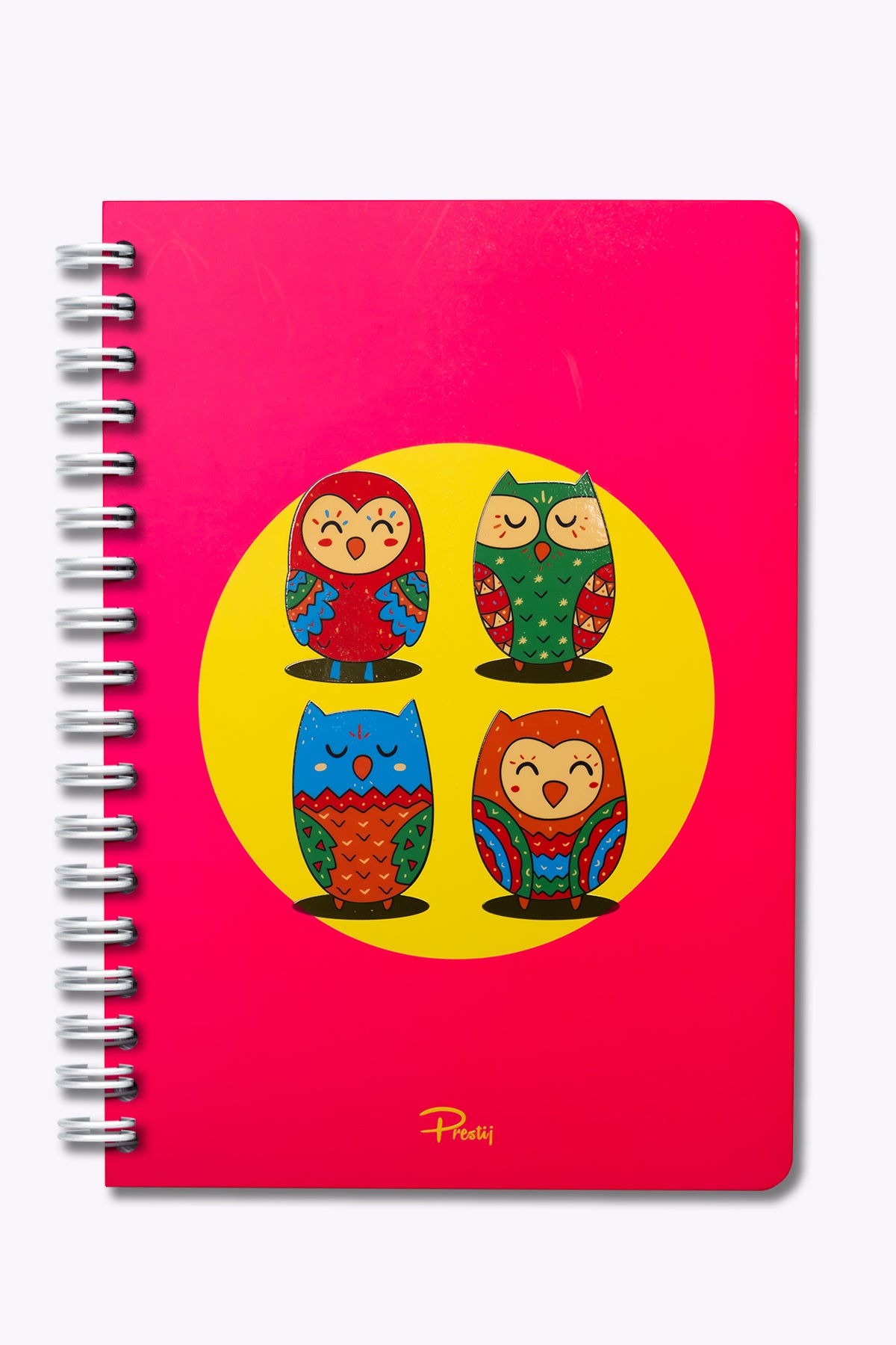 Prestij Owls Neon Pembe Kareli Defter 17x24 - görünüm 3 / 4
