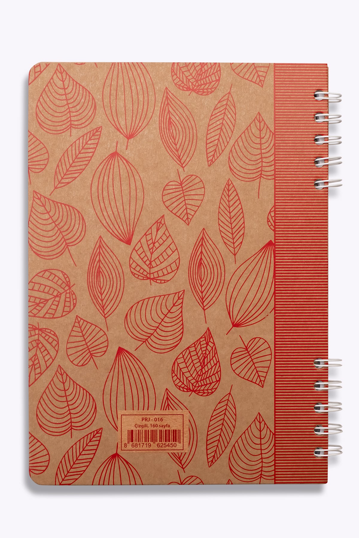 Prestij Red Leaves Kraft Çizgili Defter 17x24 - görünüm 4 / 4