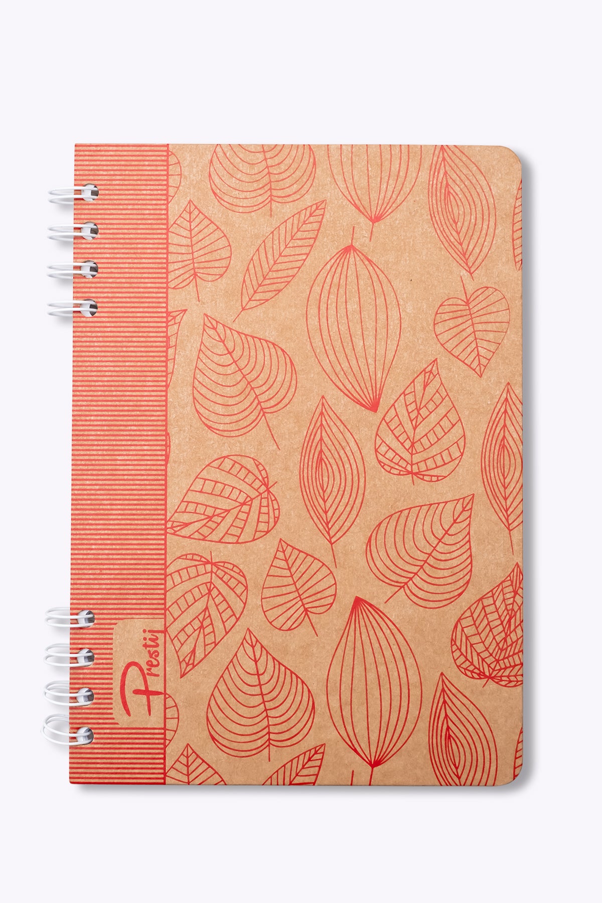 Prestij Red Leaves Kraft Çizgili Defter - görünüm 2 / 4