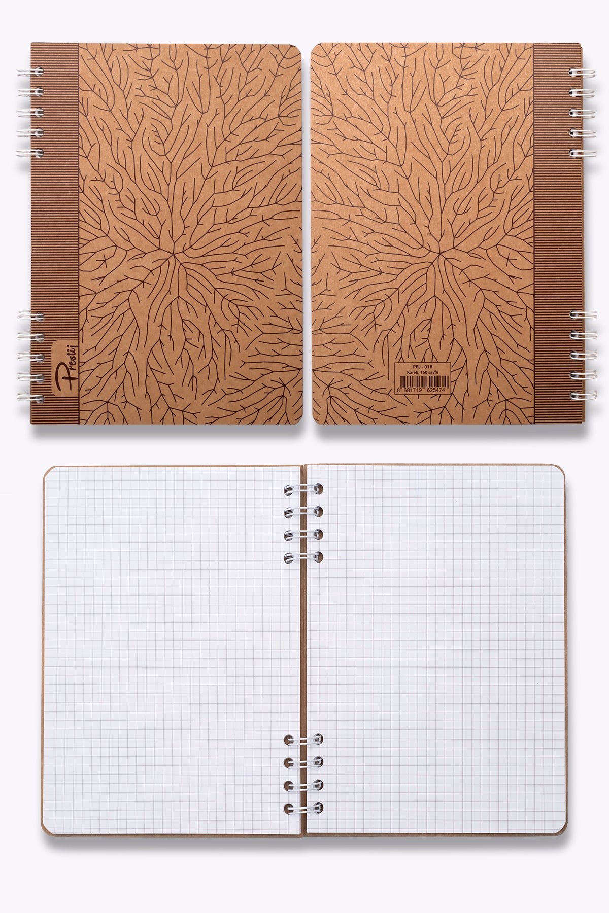 Prestij Thunderbolt Kraft Kareli Defter 17x24 - görünüm 3 / 4