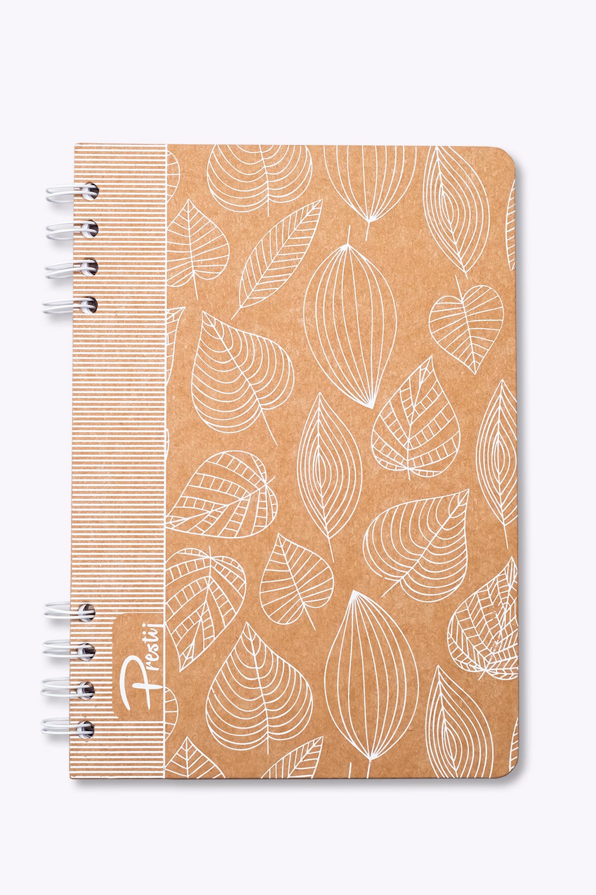 Prestij White Leaves Kraft Çizgili Defter - görünüm 2 / 4