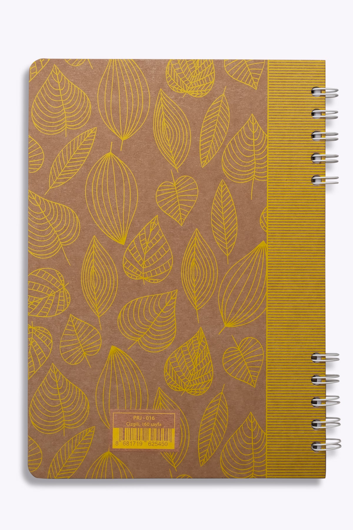 Prestij Yellow Leaves Kraft Çizgili Defter 17x24 - görünüm 4 / 4