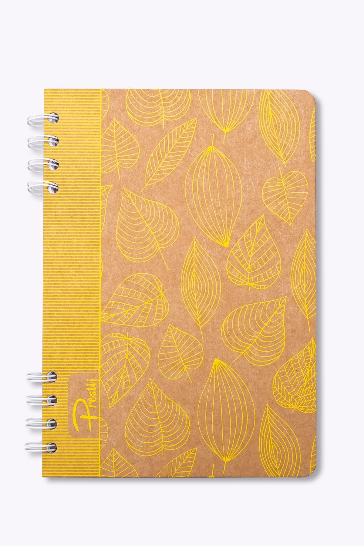 Prestij Yellow Leaves Kraft Çizgili Defter - görünüm 2 / 4