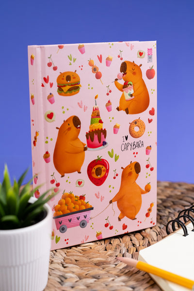 Thinkbook Capybara Pasta Sert Kapaklı Defter 14x20