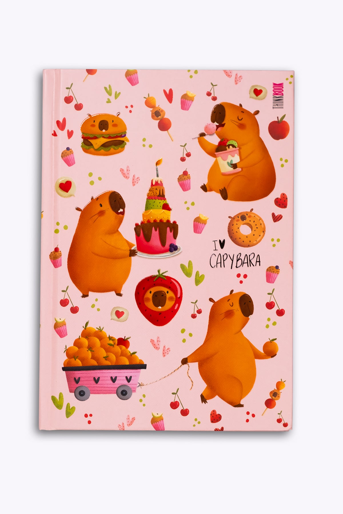 Thinkbook Capybara Pasta Sert Kapaklı Defter 14x20 - görünüm 2 / 6