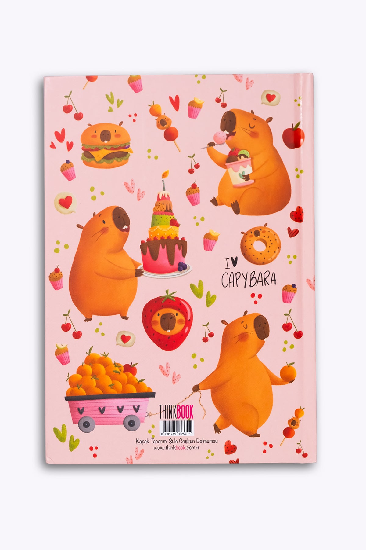 Thinkbook Capybara Pasta Sert Kapaklı Defter 14x20 - görünüm 3 / 6