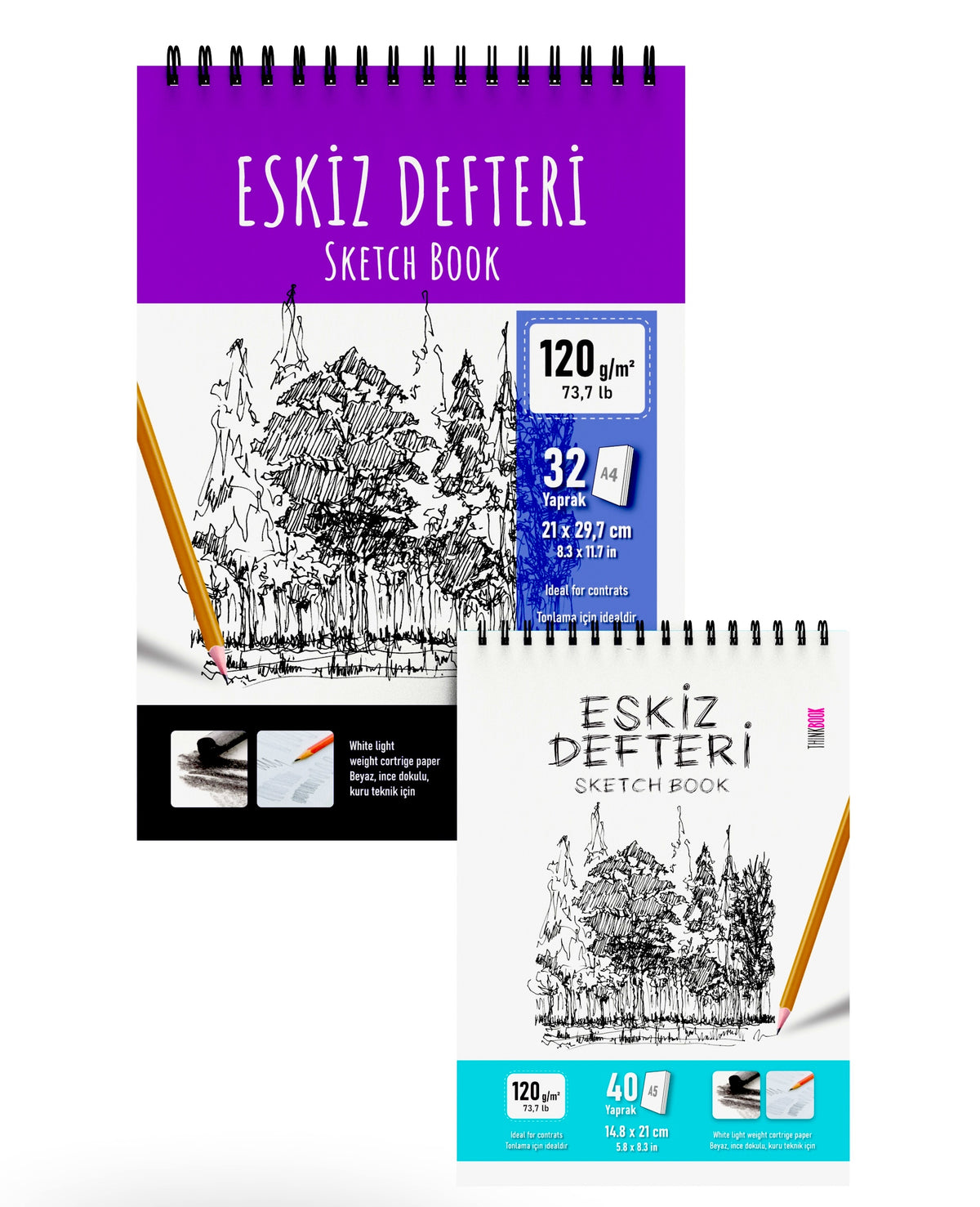 Thinkbook Eskiz A5, A4 Spiralli Defter 2'li Set - görünüm 1 / 7