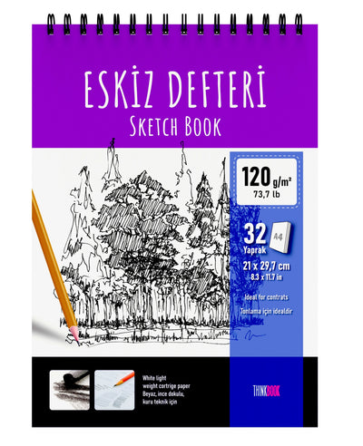 Thinkbook Eskiz A5, A4 Spiralli Defter 2'li Set