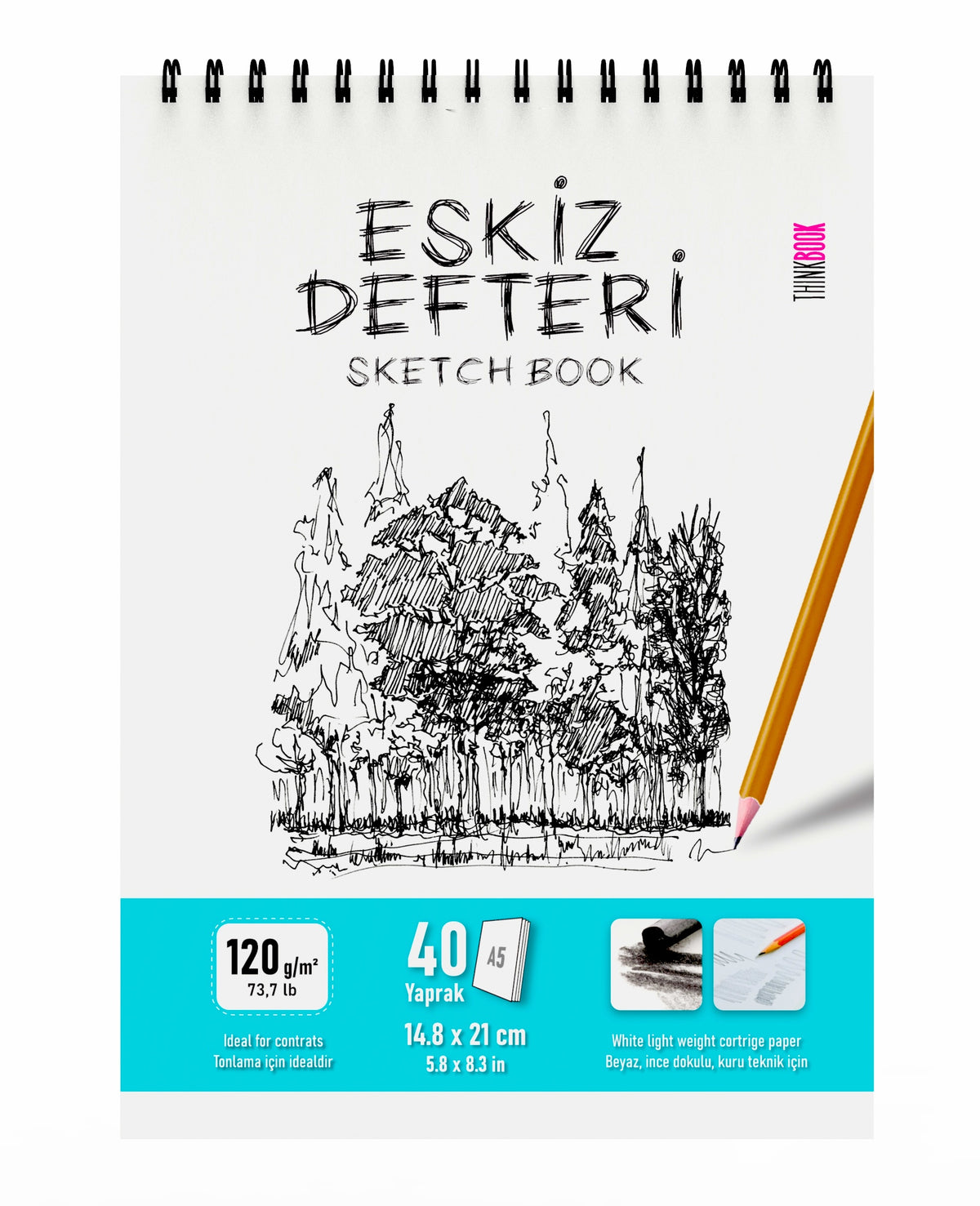 Thinkbook Eskiz A5, A4 Spiralli Defter 2'li Set - görünüm 4 / 7