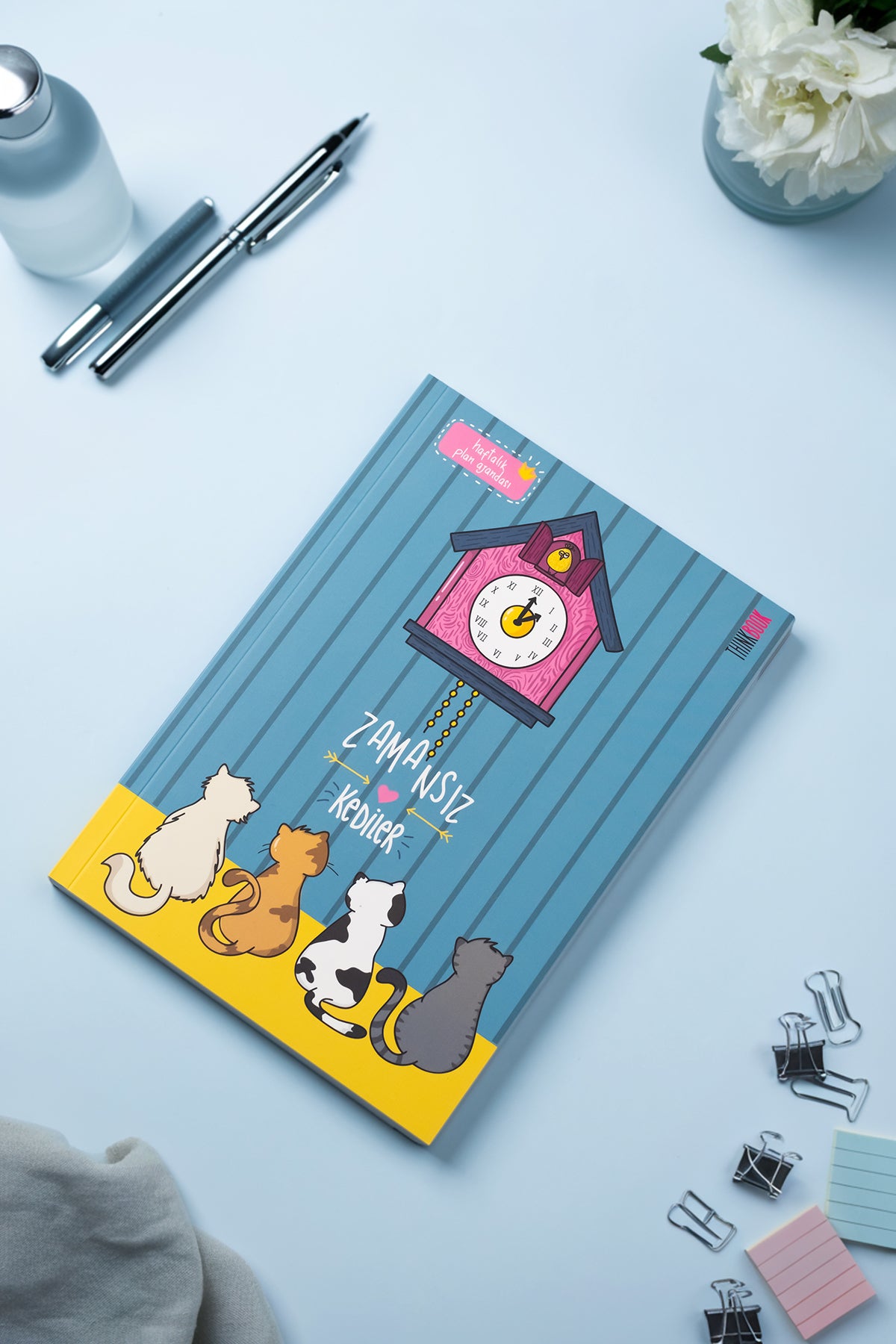 Thinkbook Zamansız Ajanda, Renkli Kedi Koltuk Ajanda - görünüm 2 / 6